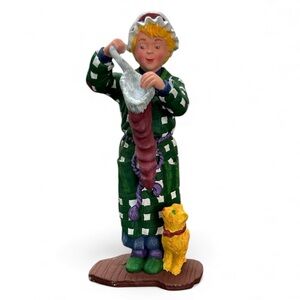 Dept 56 All Through the House Sue Ellen Hanging Stocking Hand Painted Figurine‎